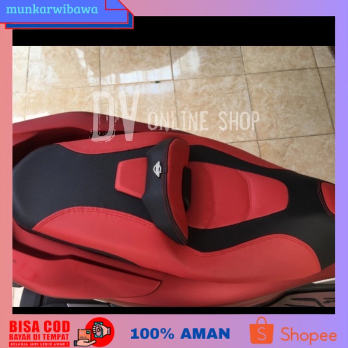 (BISA COD) kulit jok custom ALL NEW PCX 150 & 160 aksesoris motor - Merah