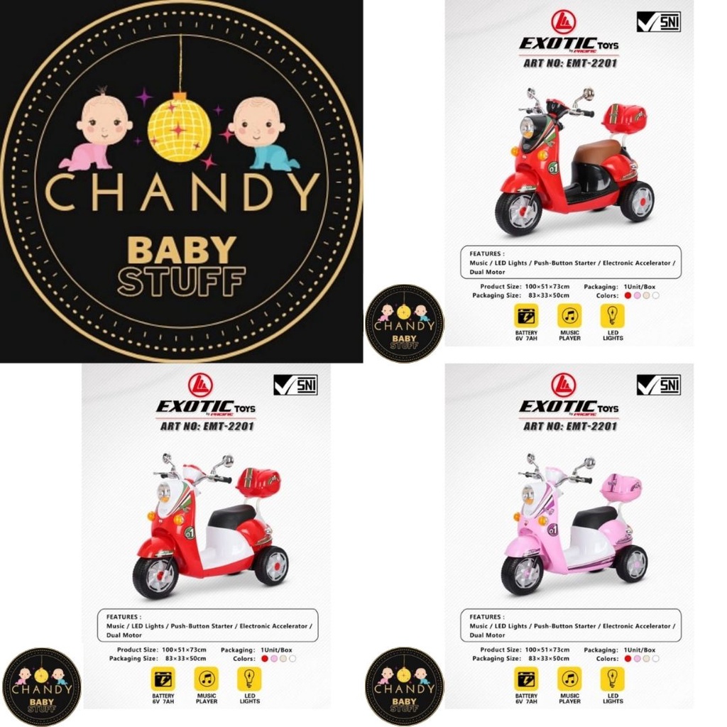 MAINAN ANAK MOTOR AKI SCOOPY EXOTIC EMT - 2201, PMB M 338