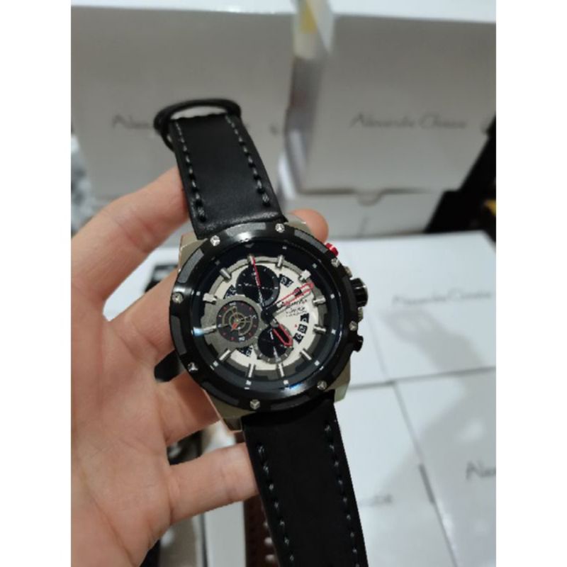 Alexandre Christie Ac 6506 / Ac 6594  Jam Tangan Pria Kulit Original