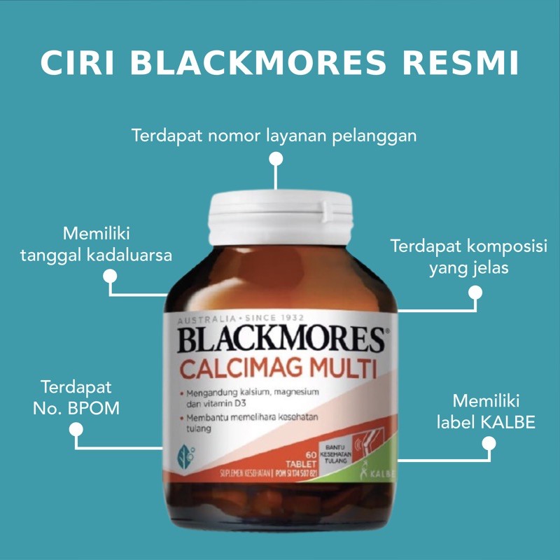 Blackmores Calcimag Multi (Kalsium Obat Tulang)  BPOM Kalbe