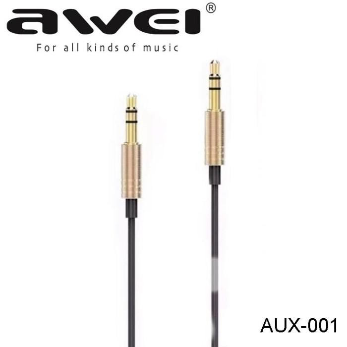 

PROMO - AWEI Kabel AUX 3.5mm 1 meter - AUX-001 - Golden