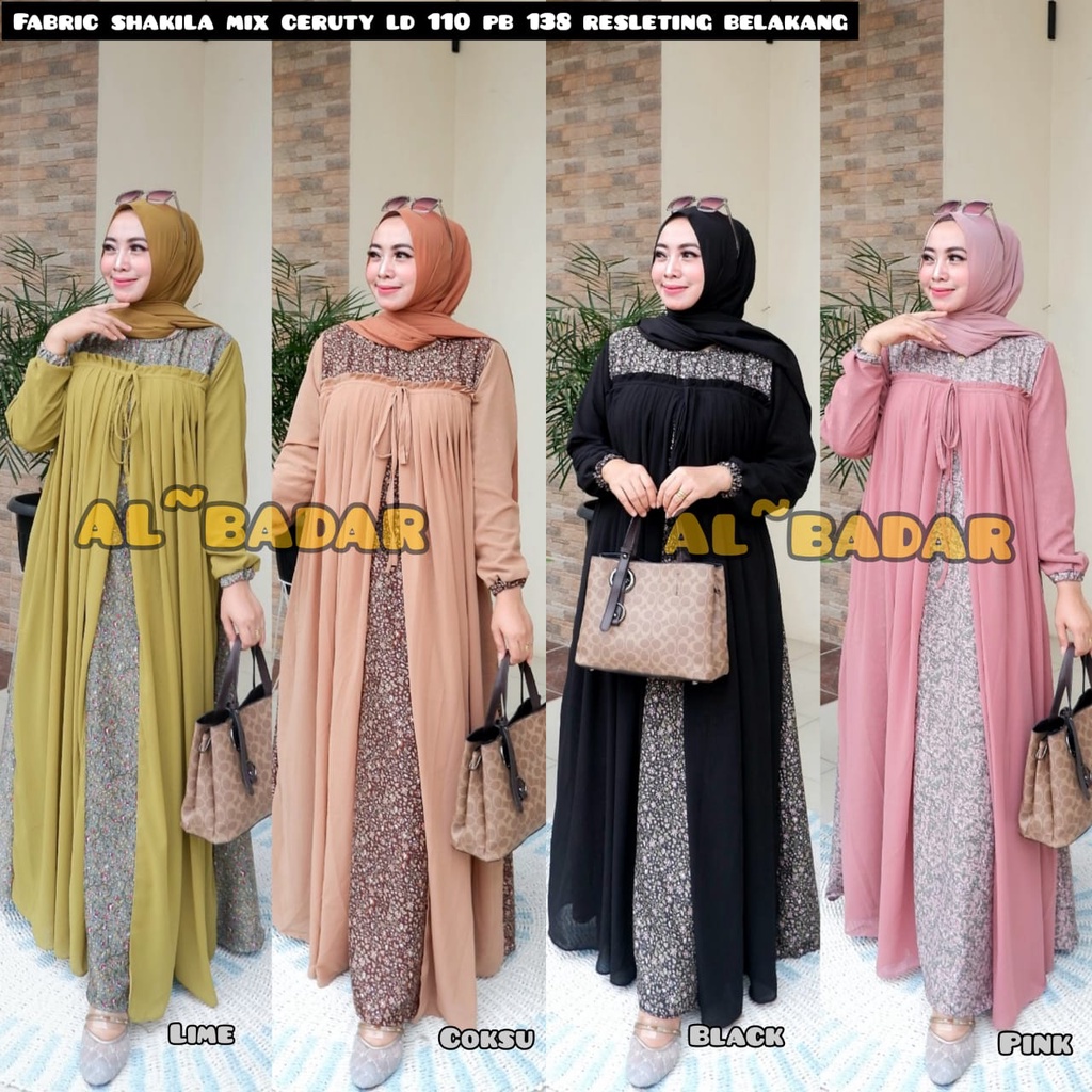 [ BISA COD] GAMIS SHAKILA IMPORT MIX CERUTY BABYDOLL, DRESS SHAKILA MODEL TERBARU,GAMIS BUSUIBY AL BADDAR