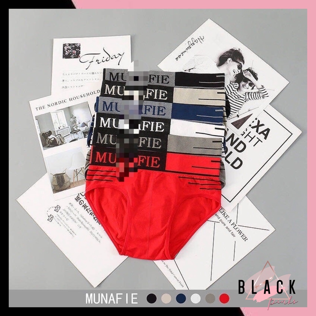 Blackpink Celana Dalam Pria Pakaian Cowok  Bentuk Segitiga Underwear Man 1153