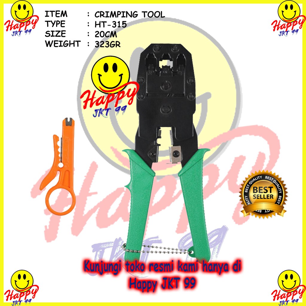 [ HAPPY JKT 99 ] CRIMPING TOOL RJ45 LAN TANG ORIGINAL BAGUS KUAT TAHAN