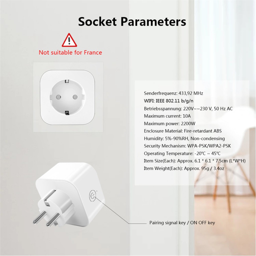 Wifi Wireless Listrik/EU WiFi Smart Plug Steker Colokan Stop Kontak Smart Home/