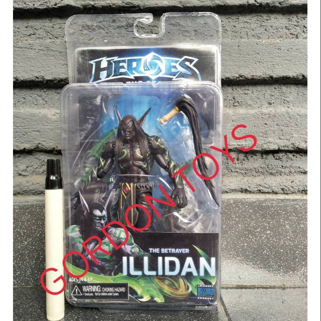 Mainan action figure ILLIDAN WARCRAFT ori neca misb