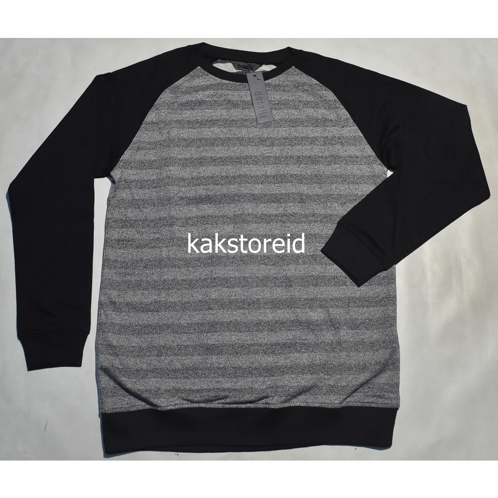 Sweater Pria Details Hitam TEQ 07 ORIGINAL & REAL PICTURE