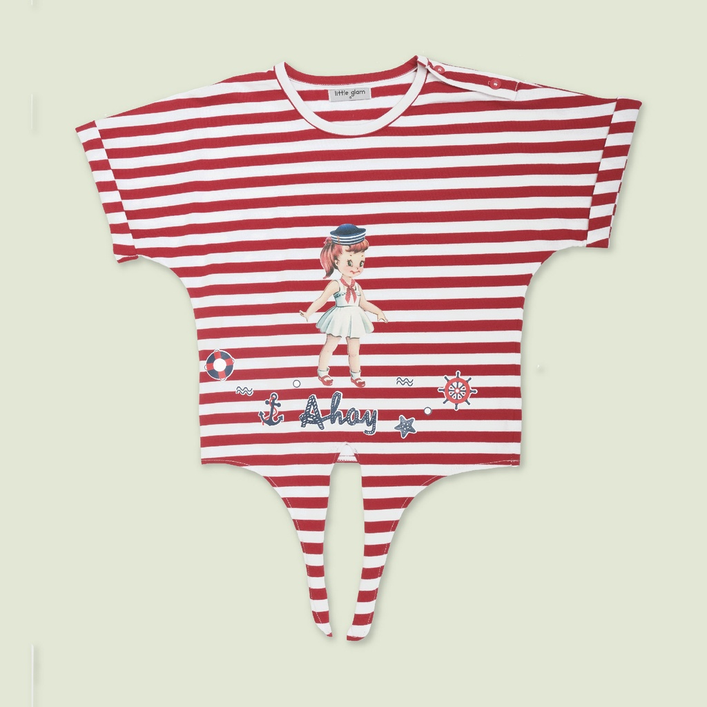 Little Glam Kaos Anak Perempuan - Ahoy T-Shirt