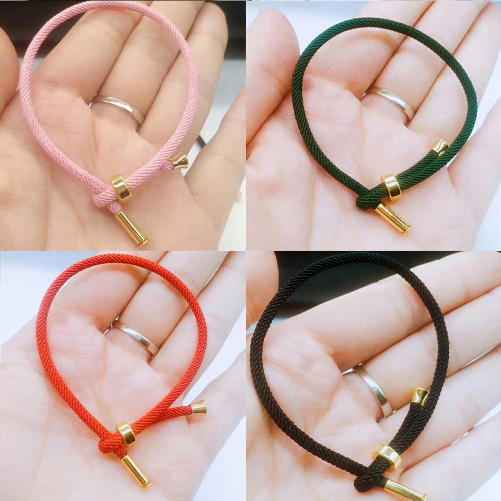Hu Hu Hu Hu Hu Alat Bantu Pasang Kacamata♡ Gelang Tali Kepang Bahan Titanium Steel Ukuran 3mm Untuk Unisex