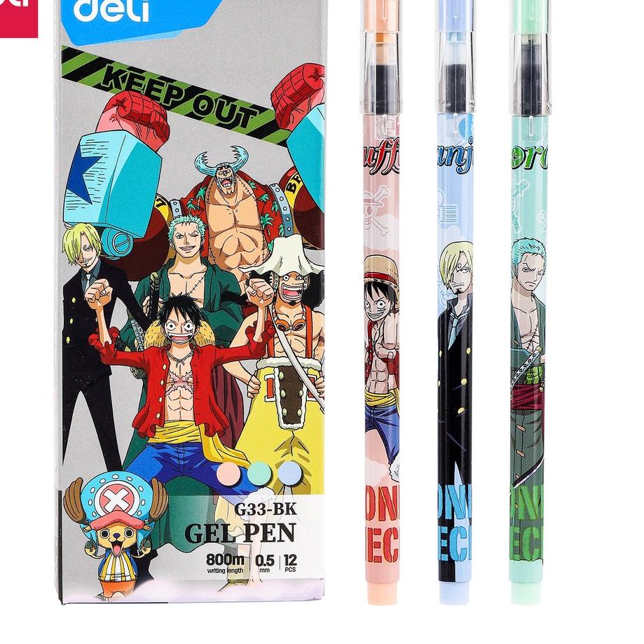 

Baru - Deli One Piece School Gel Pen / Pulpen Gel 0.5 mm One Piece Tinta Hitam 12 pcs Dapat Menulis Hingga 800 Meter Penulisan Halus dan Lancar CG33-BK .,