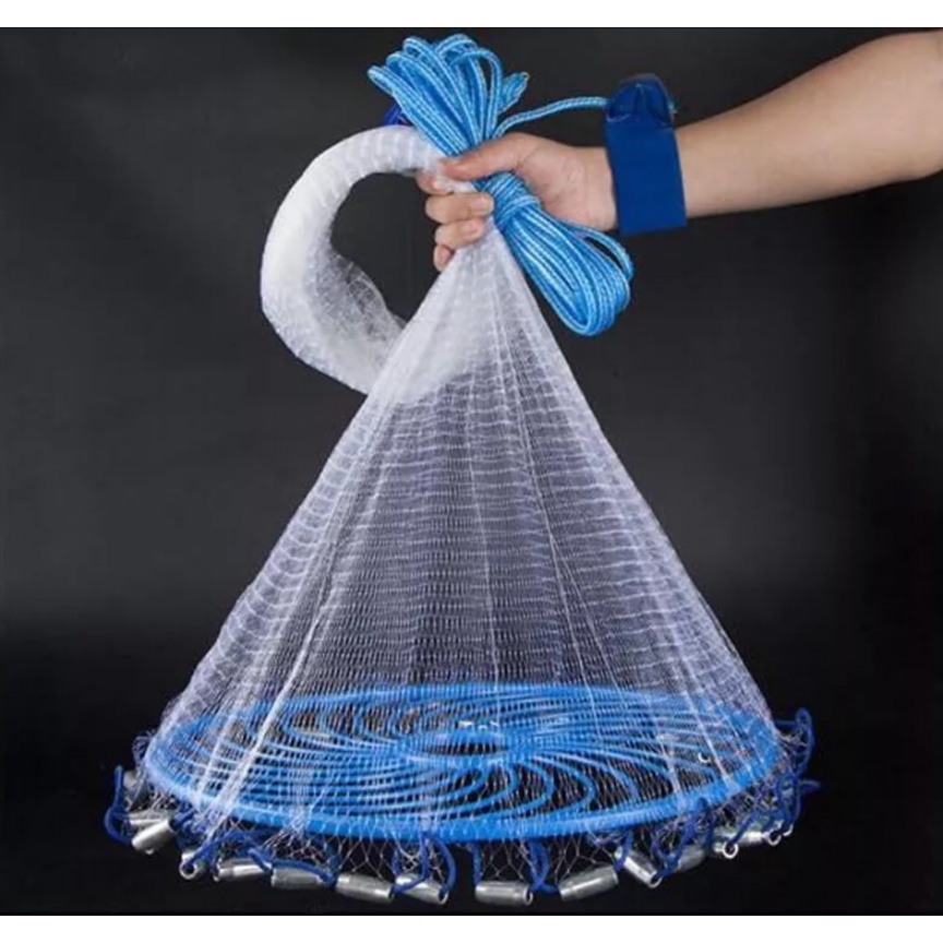 NAHINIBARUSTORE JALA IKAN KIPAS 3M-4,8M JARING IKAN JALA LEMPAR PUTAR JARING IKAN LEMPAR NELAYAN JAR