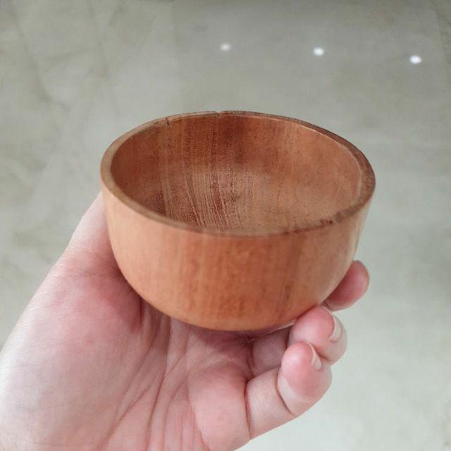 (maho46) Mangkuk Kayu Mahoni D 7cm