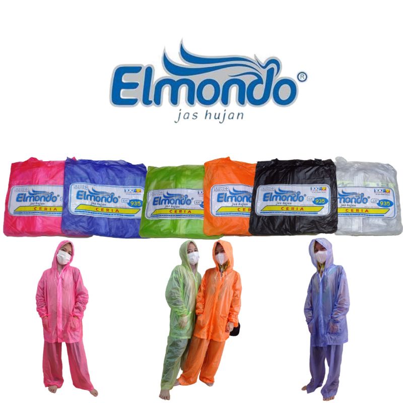 Jas Hujan Elmondo Jaket Celana Warna 1 set