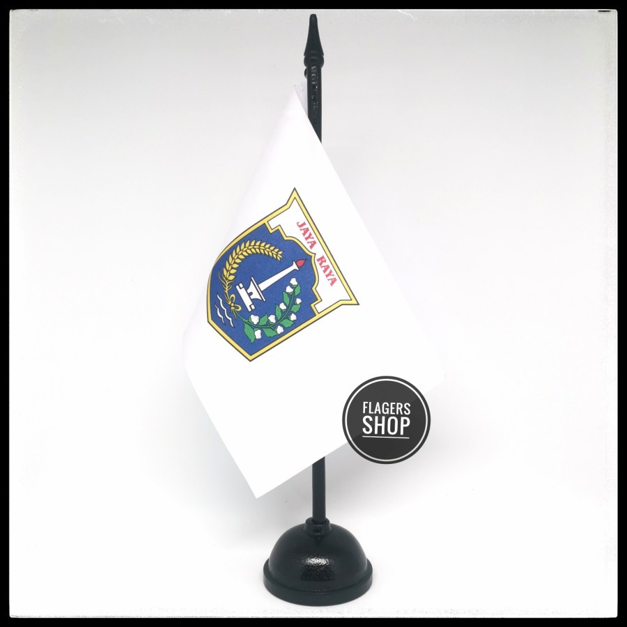 

Bendera Meja DKI Jakarta + Tiang Kayu