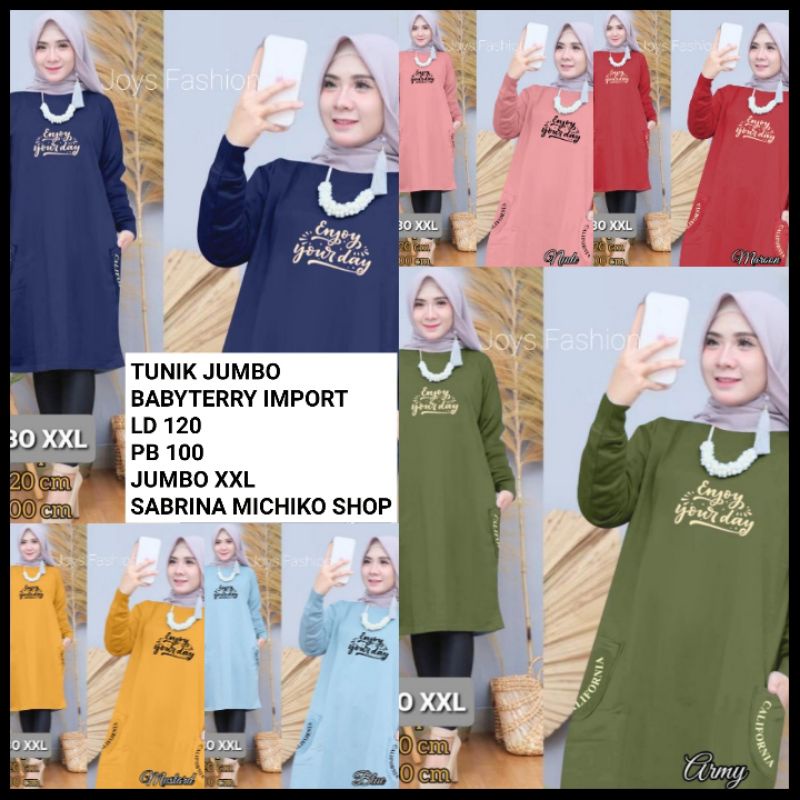 BAJU TUNIK JUMBO XXL LD 120 ENJOY