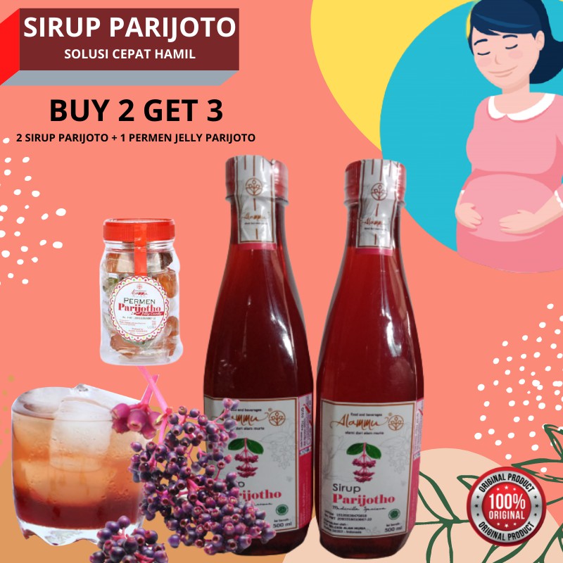 

COD - PROMO HEMAT 2 SIRUP PARIJOTO 500 ML GET FREE 1 PERMEN JELLY PARIJOTHO (PENYUBUR KANDUNGAN)