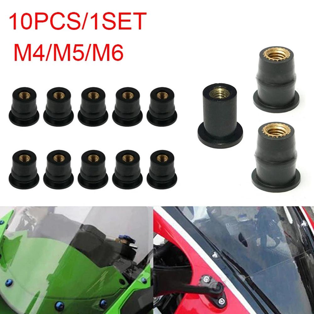 HONDA Lanfy Pengencang Kaca Depan Angin Motor Universal Aksesoris Motor Untuk Honda4 /5 /6mm Metric Wellnut Fairing Cowl Fastener M4/M5/M6