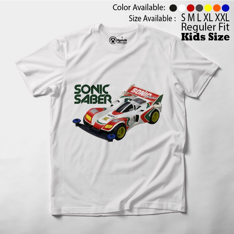 Baju Anak / Kaos Atasan Anak/ Kids T Shirt Tamiya Sonic Saber Anime Lets &amp; Go