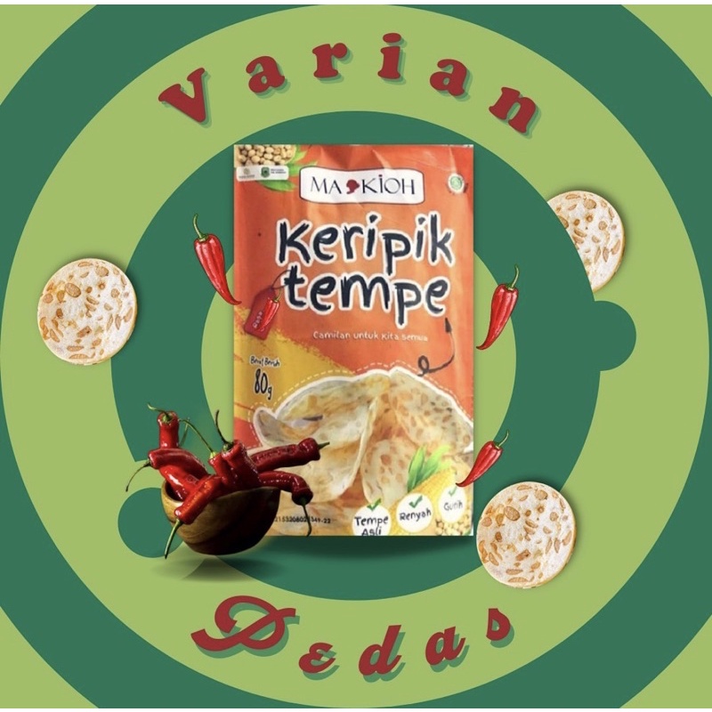 

Keripik Tempe MAKIOH Pedas (80 gram)