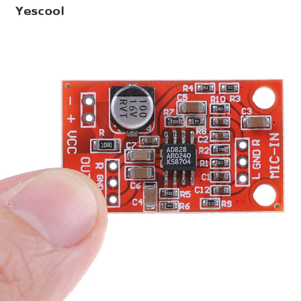 Yescool AD828 Papan preamplifier Mikrofon stereo Dinamis DC 3.7V-15V 12V