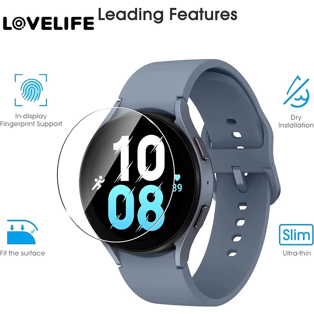 1 / 3pcs Film Pelindung Layar Tempered Glass HD 40 / 44mm Anti Gores Untuk Samsung Galaxy Watch 5