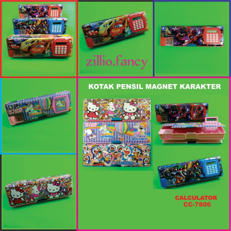 

KOTAK PENSIL MAGNET KARAKTER + CALCULATOR / TEMPAT PENSIL CC-7806