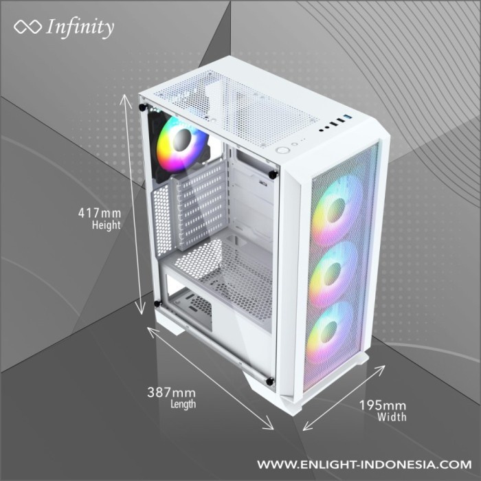 CASING INFINITY NEBULA V4 - TEMPERED GLASS