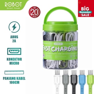 ROBOT Kabel Data RBM100 Android Micro USB 1M Data Cable Original 20PCS FREE TOPLES