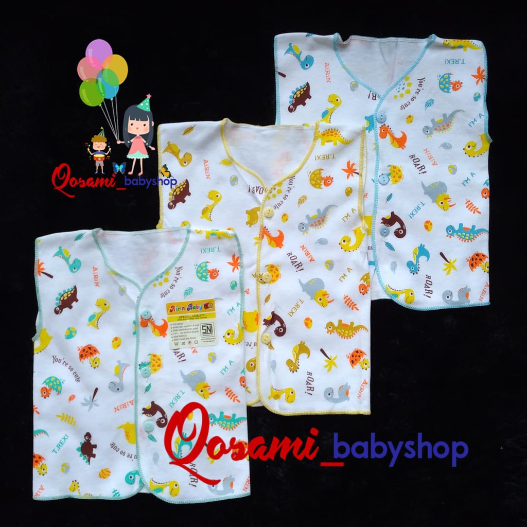 PAKET HEMAT 18 pcs ( 6 VARIAN ) PRODUK MERK AIRIN BAJU BAYI NEWBORN MOTIF SNI