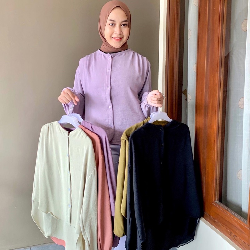 MOAH BLOUSE || BLOUSE CRINCLE AIRFLOW