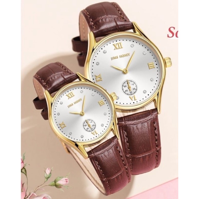 JAM TANGAN COUPLE JHW08 JIMS HONEY ORI QUARTZ WATCH STAINLESS ANTI AIR FREE BOX ARLOJI PRIA WANITA JHW8