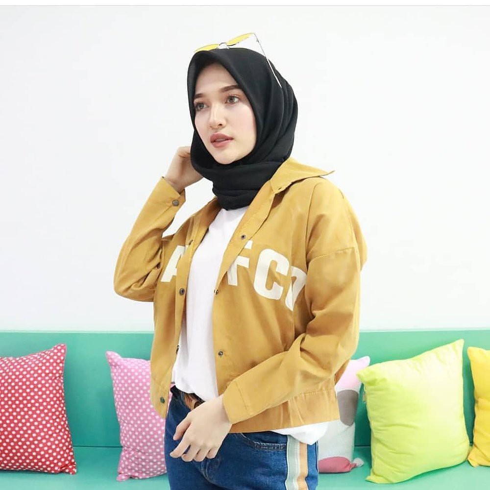 Sanfco Jaket Modis Kancing Depan Berkerah Aplikasi Bordir (Ukuran L) - Jaket Terbaru - Jaket Bomber - Jaket Wanita (COD)-5