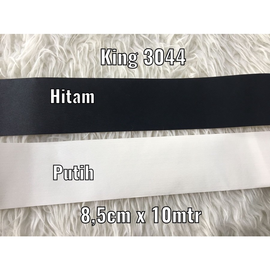 BORDER LIST POLOS HITAM & PUTIH SERAT HALUS