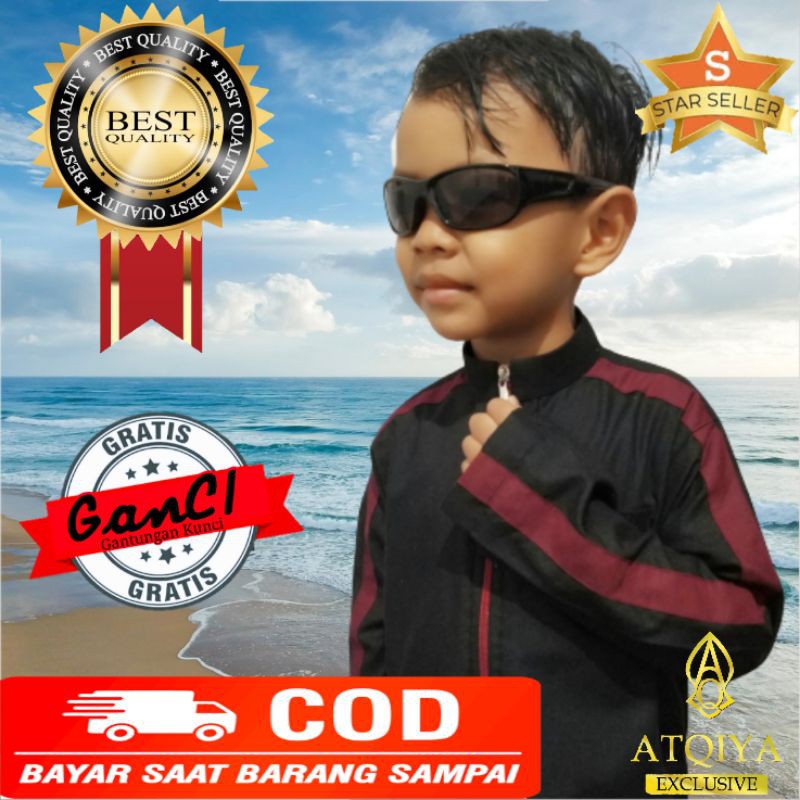 Gamis Atqiya Kids Motif Thobe Sulaiman /  Gamis Anak-anak / Jubah anak-anak / Atqiya anak