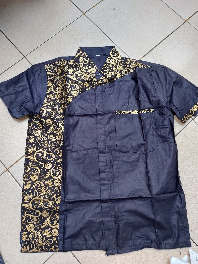 Nailo Batik Hrb026 Kenongo Kemeja Tosca Pendek Pekalongan Padi M L Xl Sogan Tulis Halus Kemeja Batik