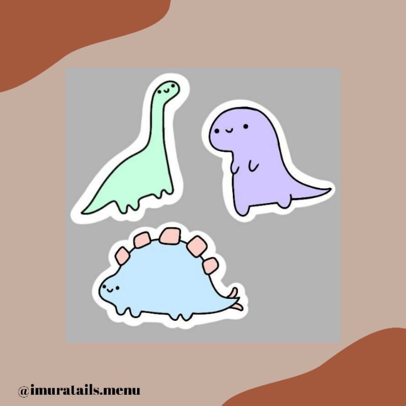 40pcs Sticker Tumblr Dinosaurus