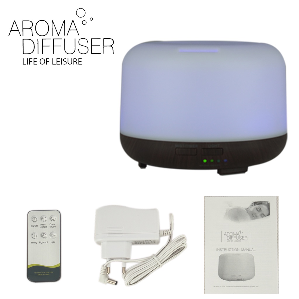 Humidifier Air 300ML Aromaterapi Difuser Model Alas Dengan Remote (TIDAK FREE OIL)-300ML, BAWAH TUA