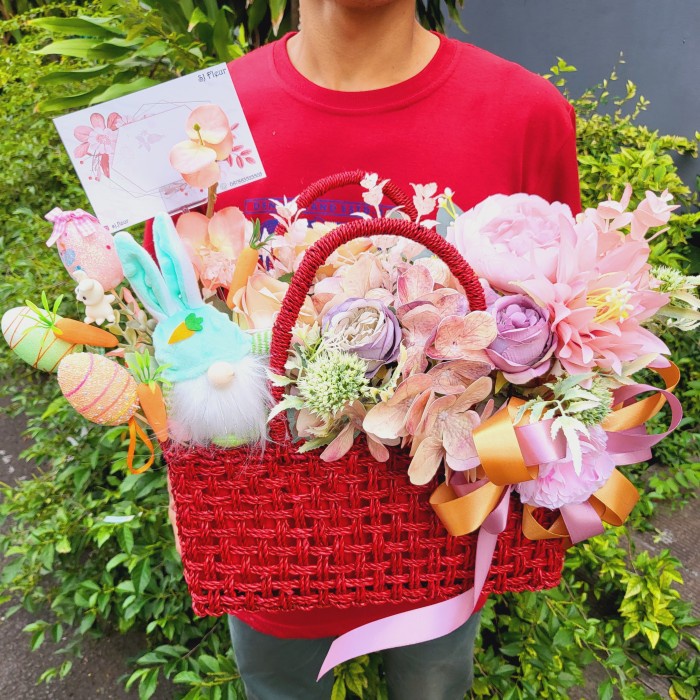 

Paket dekorasi box hampers easter bunny eggs kelinci telur paskah 222