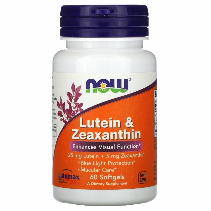 Now Foods Lutein & Zeaxanthin 60 Softgels