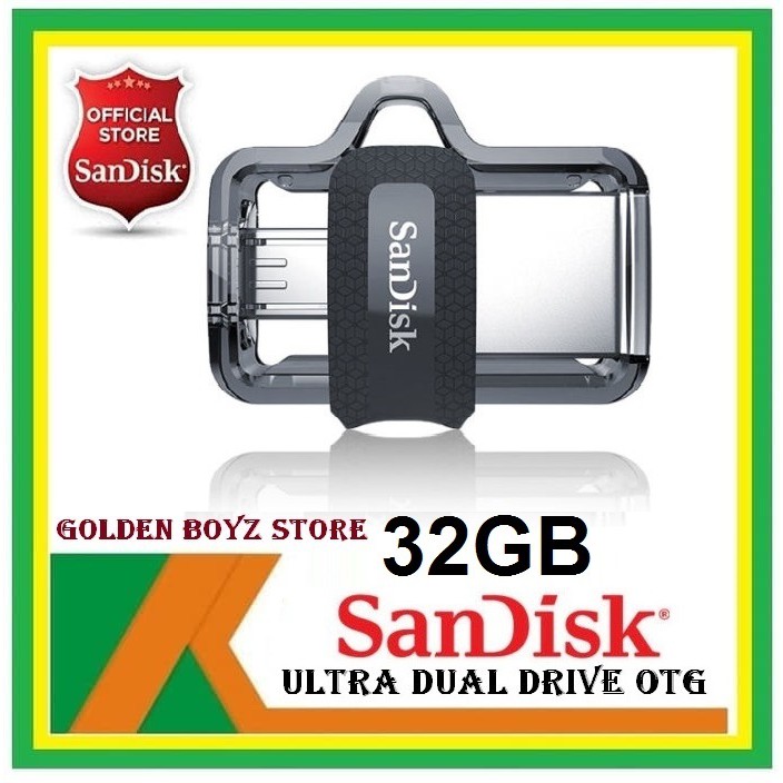 SANDISK OTG 32GB / OTG SANDISK 32GB / OTG 32GB / USB M3.0 150MBps BLACK ORIGINAL