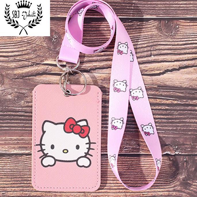 

[KODE DQ6BS] Tempat kartu / ID card / Tag holder Dengan tali strap / Card Holder Karakter Lucu