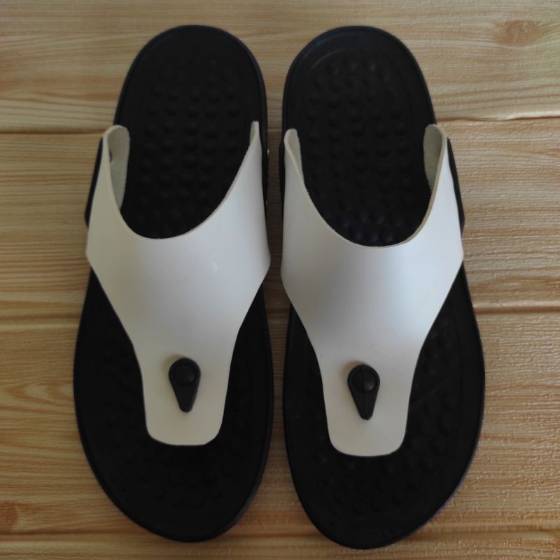 Sandal Jepit Pria New Tres Kulit Sintetis Premium Sendal Korea Cowok Sol Karet