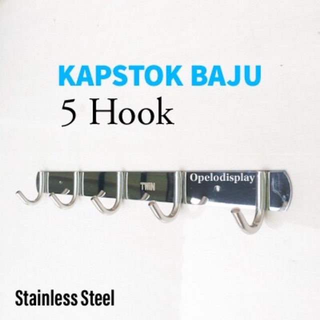 KAPSTOK HOOK PINTU / GANTUNGAN SERBAGUNA DINDING BAHAN STAINLESS