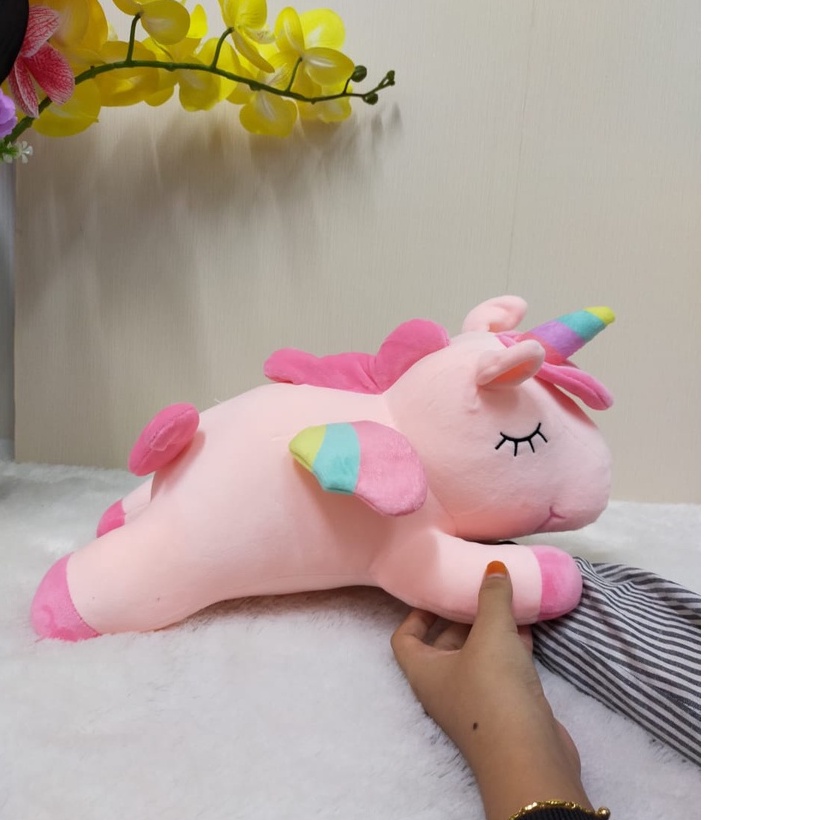 Boneka Lying Unicorn Sayap Size 40cm/15&quot; Boneka Unicorn Soft/Boneka Karakter