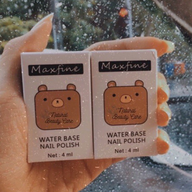 [2 in 1] Kutek Water Base Nail Polish Peel off Maxfine Halal