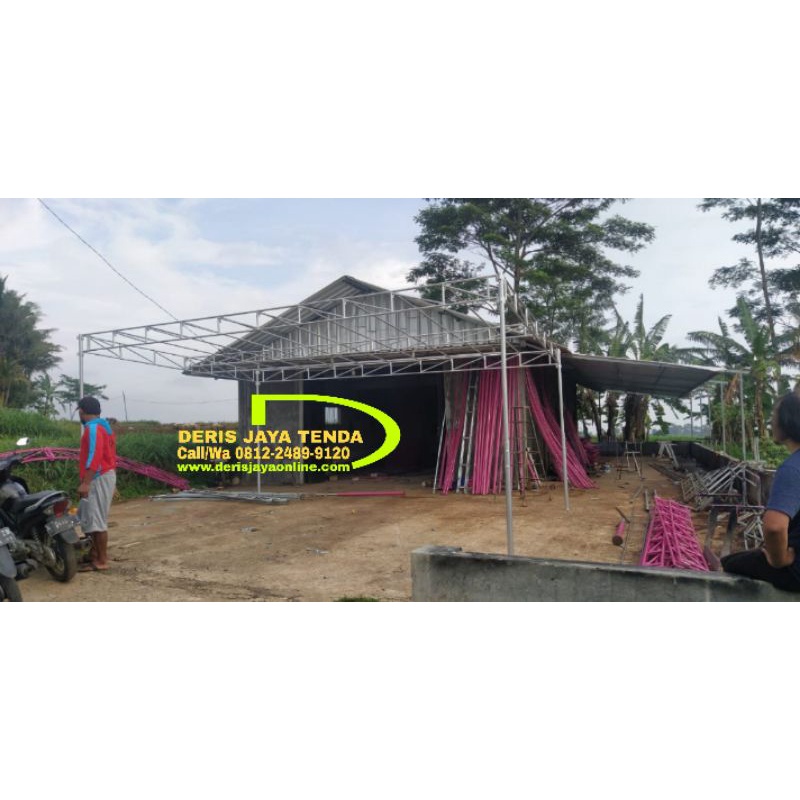 Rangka tenda datar 4x6 + terpal