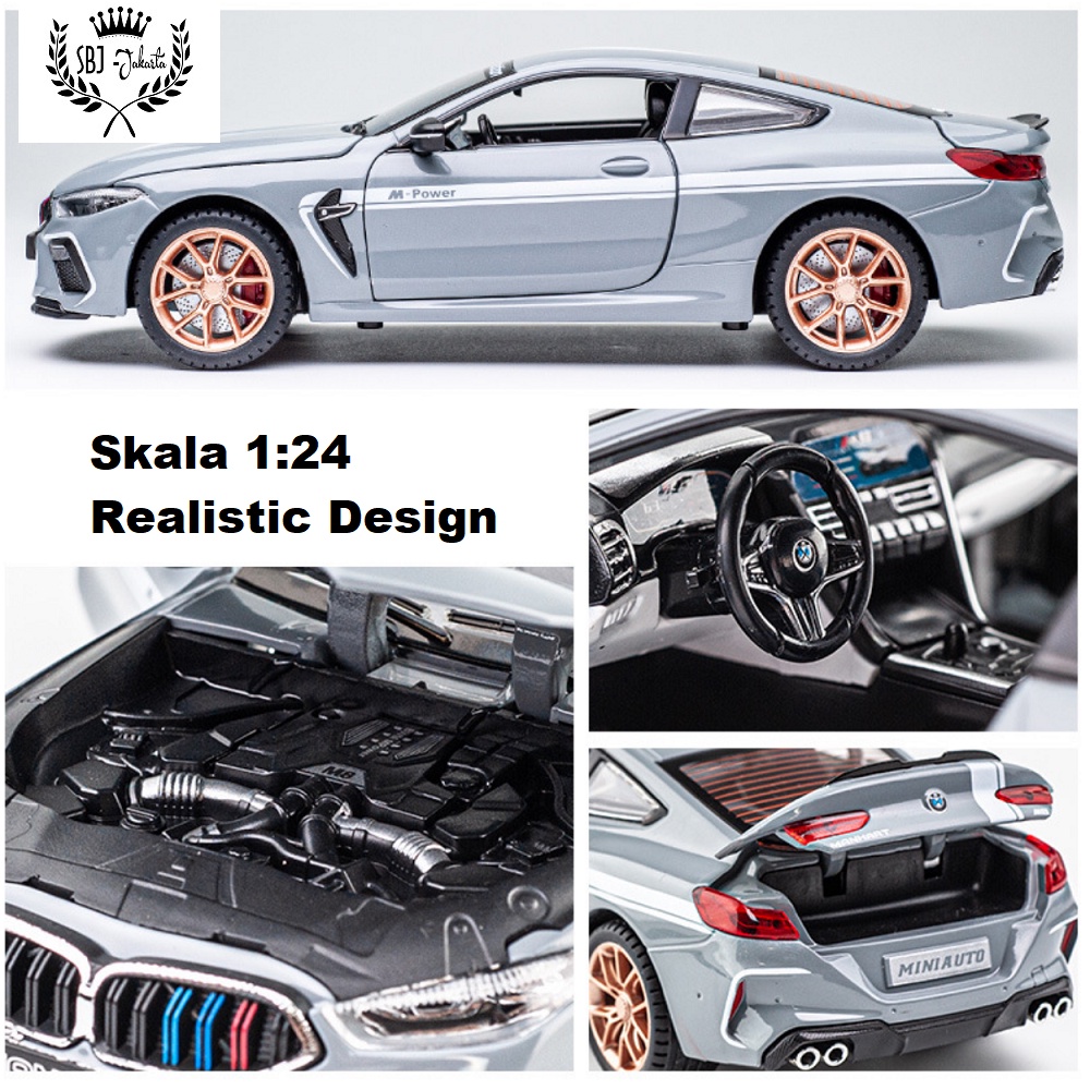 DIECAST MOBIL BMW M8 GTE RACING / MANHART Skala 1:24 Metal Collection