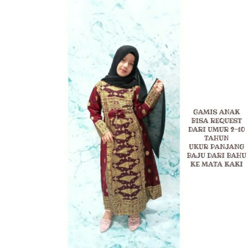 GAMIS ANAK BATIK SONGKET PALEMBANG