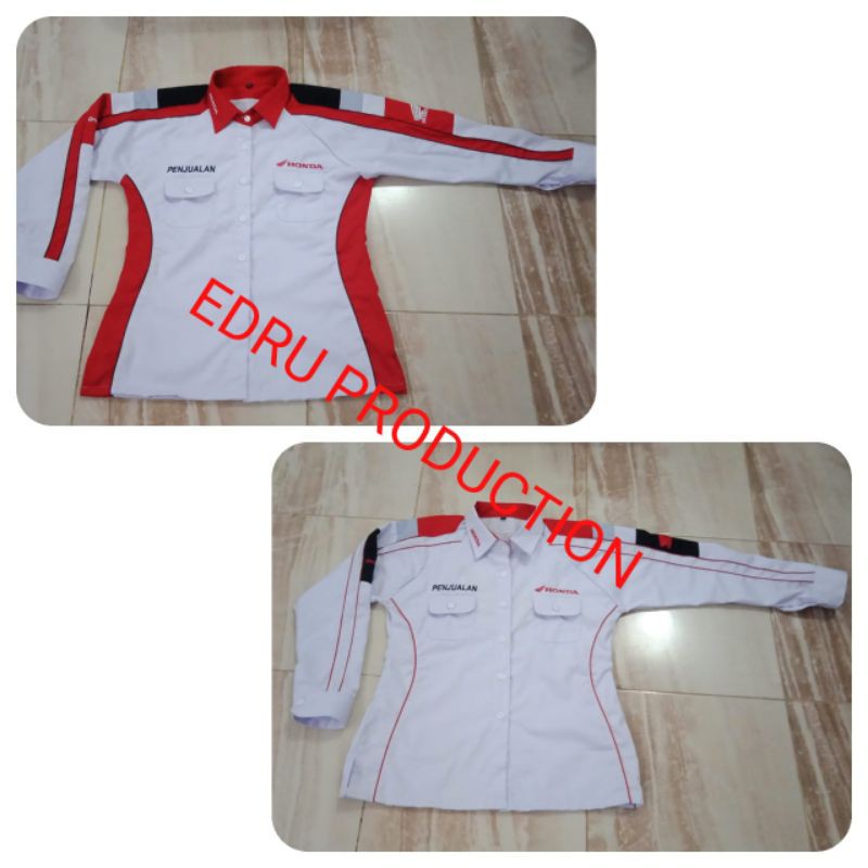 SERAGAM KEMEJA HONDA FLP WANITA PANJANG PREMIUM