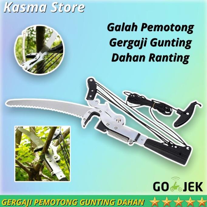 Gergaji Pemotong Ranting Dahan Galah Alat Potong Gunting Dahan Ranting